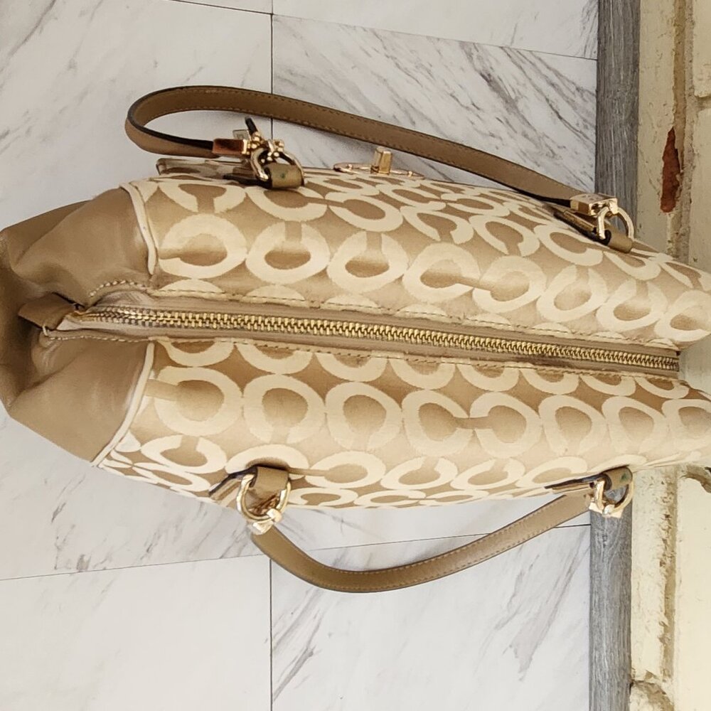 Coach Madeline East West Op Art Sateen Shoulder Bag Handbag - Picture 6 of 11